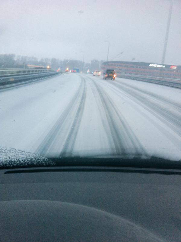 Talrijke sneeuwbuien onderweg