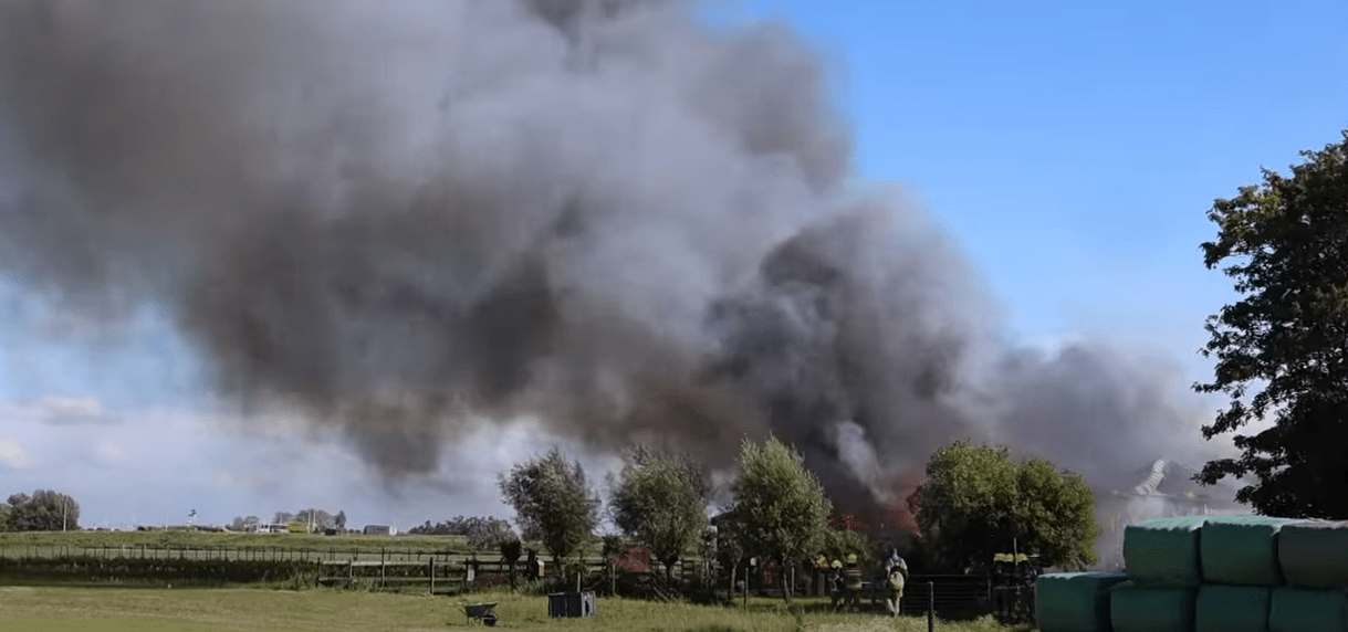 Brand bij zorgboerderij Schermerhorn