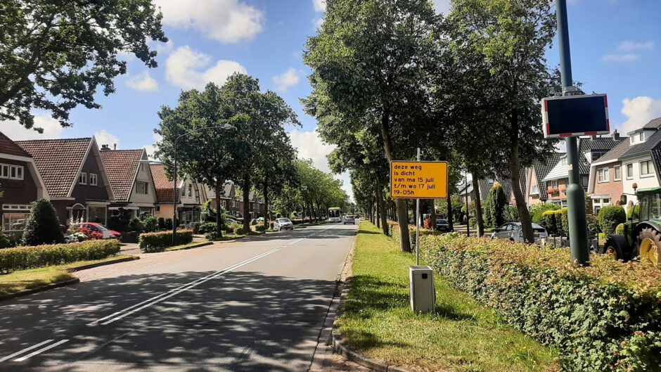 Nachtelijk onderhoud Kennemerstraatweg Heiloo 