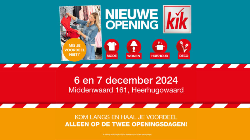 KiK opent nieuwe vestiging in winkelcentrum te Heerhugowaard