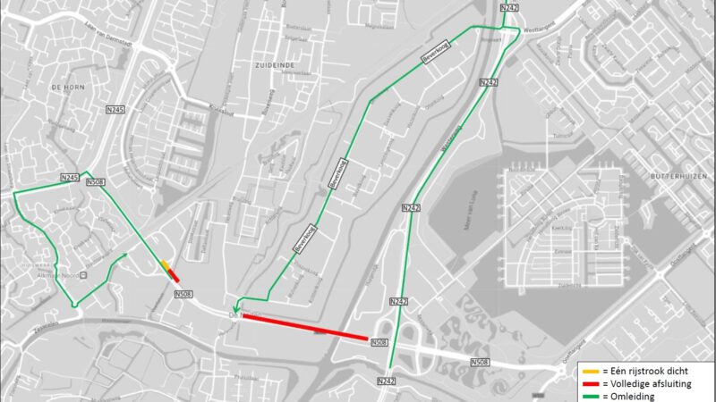 Spoedreparaties schade aan wegdek Nollenweg (N508) in Alkmaar