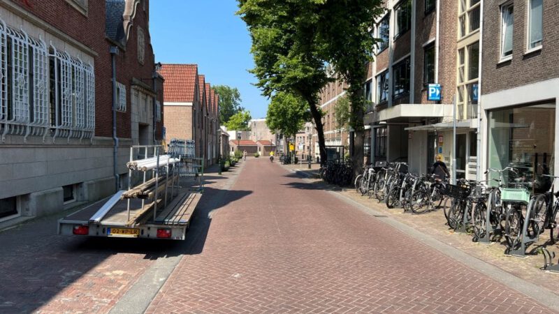 Werk aan herinrichting de Heul in Alkmaar